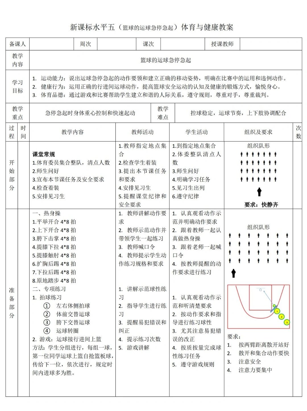 篮球训练教案90分钟内容
